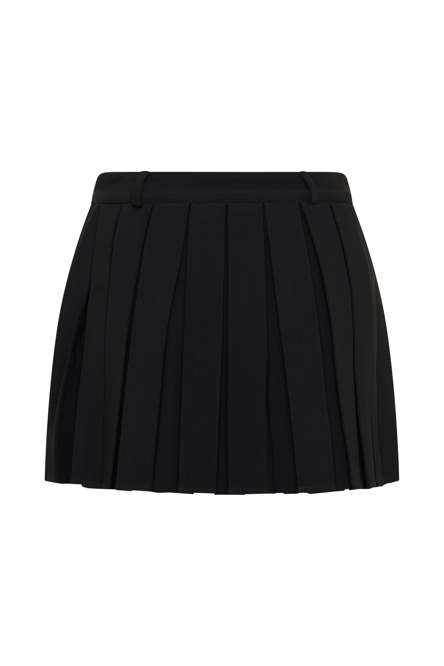 Mura Pleated Mini Skirt - Black